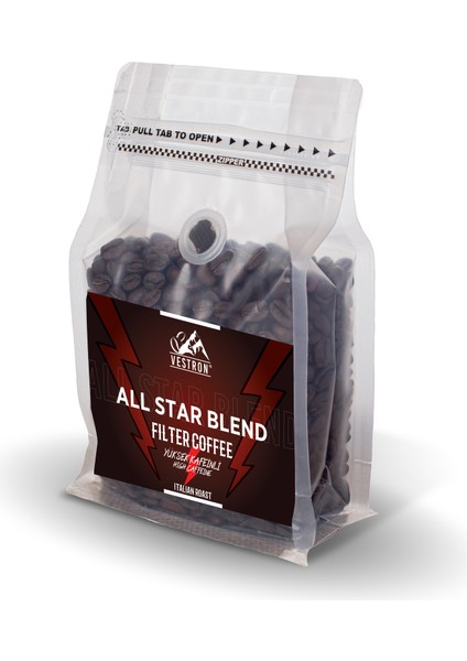 All Star Blend Yüksek Kafeinli Filtre Kahve 250 gr