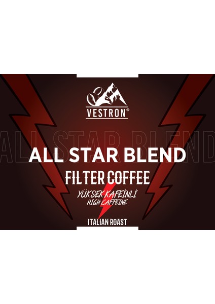 All Star Blend Yüksek Kafeinli Filtre Kahve 250 gr