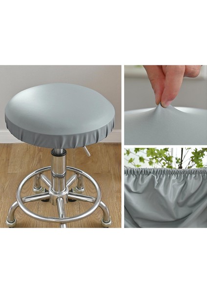 Tabure Sandalye Kapağı, Kırışıklığa Dayanıklı Sandalye Koruyucu, Koltuk Örtüsü, 35-45 cm Gri fırsatları