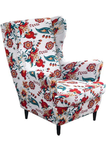 Yumuşak Sandalye Slipcover Direnç Esnek Vintage Oturma Odası Mobilya Için Kırmızı
