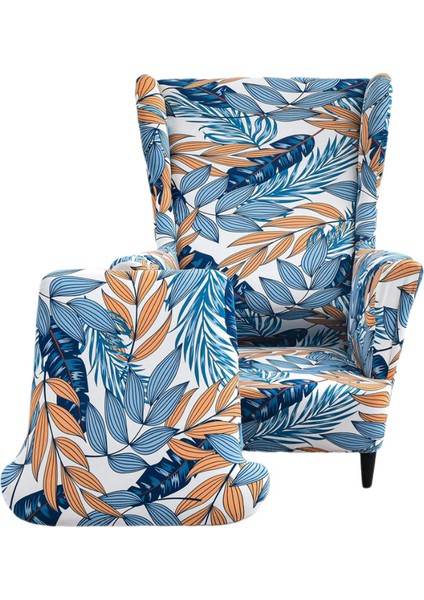 Yumuşak Sandalye Slipcover Direnç Esnek Vintage Oturma Odası Için Mobilya Mavi