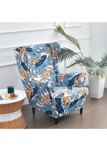 Yumuşak Sandalye Slipcover Direnç Esnek Vintage Oturma Odası Için Mobilya Mavi indirimleri