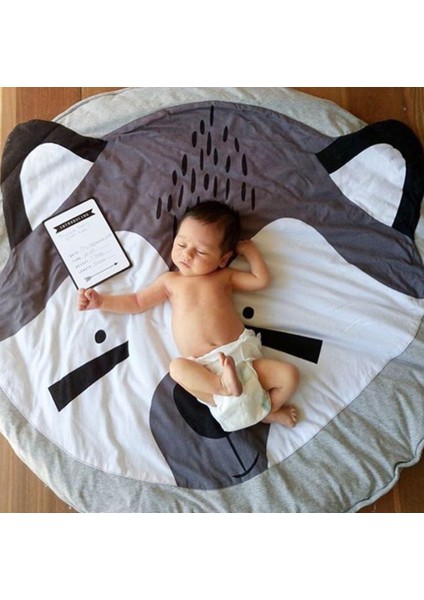 Yüksek Kaliteli Uyku Mat Pamuk Bebek Tarama Battaniye Çocuk Yuvarlak Animails Yastık Kanepe Ped Halı Bebek Tarama Ped Battaniye | Bebek Spor Salonları Ve Playmats (Yurt Dışından) fırsatları