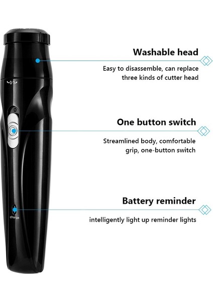 5 In 1 Elektrikli Kulak Burun Düzeltici Epilasyon Tıraş Makinesi Şarj Erkekler Kaş Sakal Düzeltici Jilet Burun Yüz Saç Kaldırma Cihazı (Yurt Dışından)