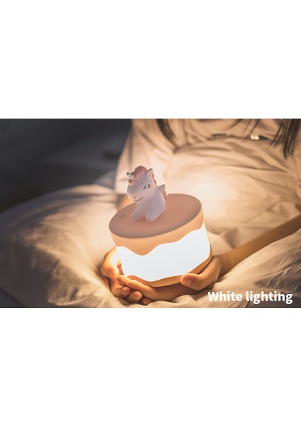 Sevimli Kek Led Gece Işık Gece Lambası Hediye Oyuncak Çocuk Için / Bebek / Çocuk Yatak Odası Başucu Dokunmatik Sensör Silikon Sıcak Beyaz Zaman Anahtarı | Led Gece Işıkları (Yurt Dışından) fiyatları