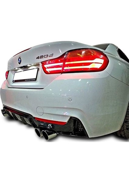 Bmw F32 4 Serisi M Performance Difüzör Piona Black 2014+ Abs Plastik