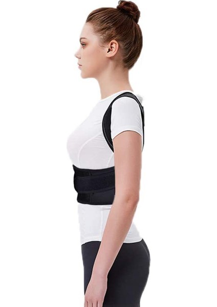 Ankaflex Dik Durus Korsesi Unisex Kadın Erkek Siyah Bel Durmak Için Kambürluk Önleyıci Medikal Ortopedik Sırt Korse indirimleri