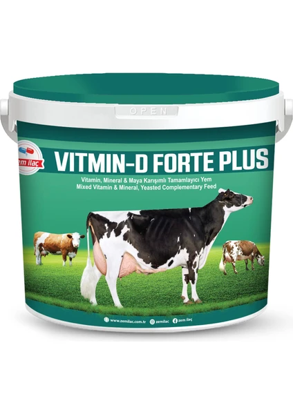 Zem Vitmin-D Forte Plus Çiftlik Hayvanları Günlük Vitamin Mineral Dengeleyici Yem Katkısı 20 kg