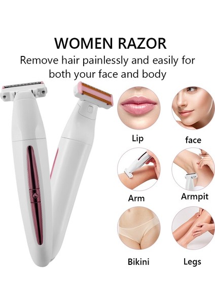 Elektrikli Tıraş Makinesi Kadın Tıraş Makinesi Kadın Saç Düzeltici USB Şarjlı Islak Kuru Tıraş Bacaklar Bikini Vücut Su Geçırmez (Yurt Dışından) fiyatları