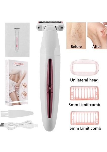 Elektrikli Tıraş Makinesi Kadın Tıraş Makinesi Kadın Saç Düzeltici USB Şarjlı Islak Kuru Tıraş Bacaklar Bikini Vücut Su Geçırmez (Yurt Dışından) indirimleri