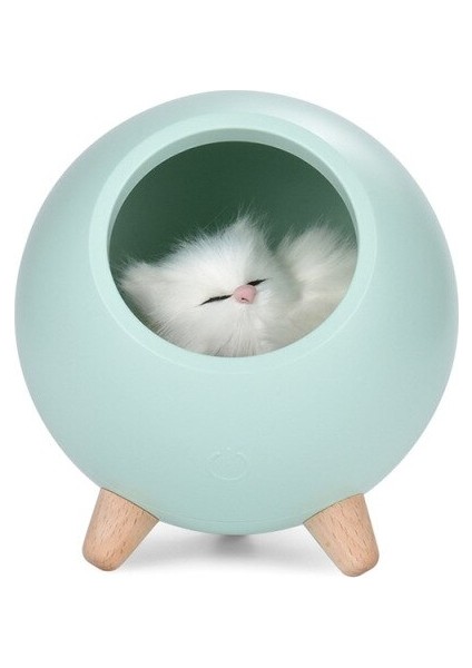 Güzel Küçük Pet House Atmosfer Led Gece Işık Kedi Evi Dokunmatik Karartma Masa Lambası Hediye Çocuk Bebek Yatak Odası Dekorasyon Için | Gece Işıkları (Yurt Dışından)