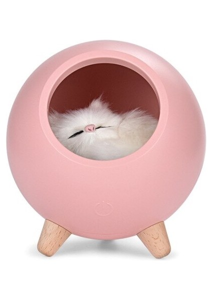 Güzel Küçük Pet House Atmosfer Led Gece Işık Kedi Evi Dokunmatik Karartma Masa Lambası Hediye Çocuk Bebek Yatak Odası Dekorasyon Için | Gece Işıkları (Yurt Dışından)
