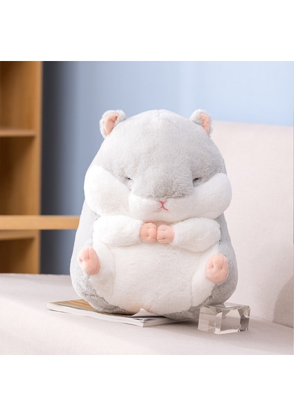 28 Cm Sevimli Hamster Peluş Oyuncak - Gri (Yurt Dışından)