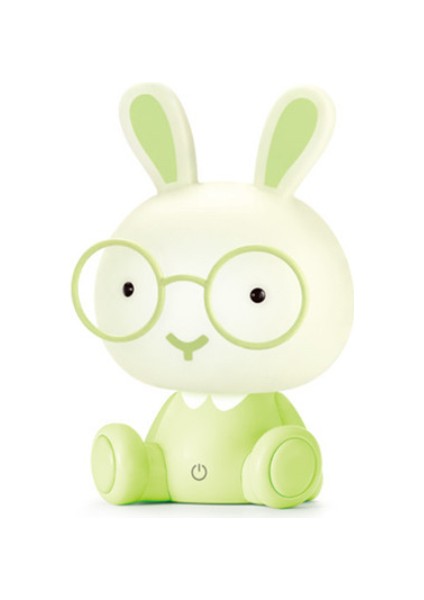 Gözlük Tavşan Gece Lambası Bebek Çocuk Odası Karikatür Led Usb Gece Lambası Noel Hediyesi Çocuk Başucu Ev Dekor Tatil Aydınlatma | Led Gece Işıkları (Yeşil) (Yurt Dışından)