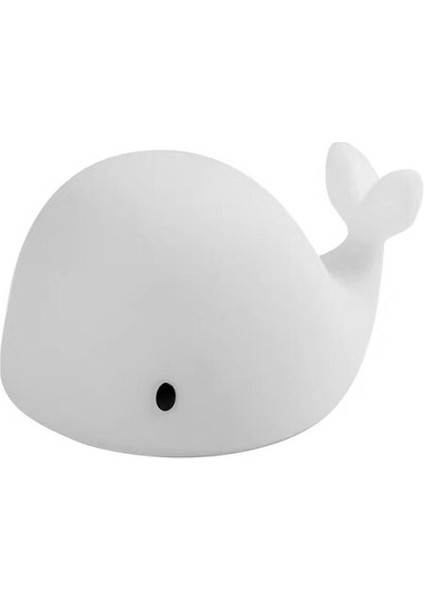 Led Sevimli Balina Gece Işık 7 Renkler Pil Silikon Yumuşak Başucu Dekoratif Işık Bebek Kreş Karikatür Lambası Çocuk Hediye | Led Gece Işıkları (Yurt Dışından)