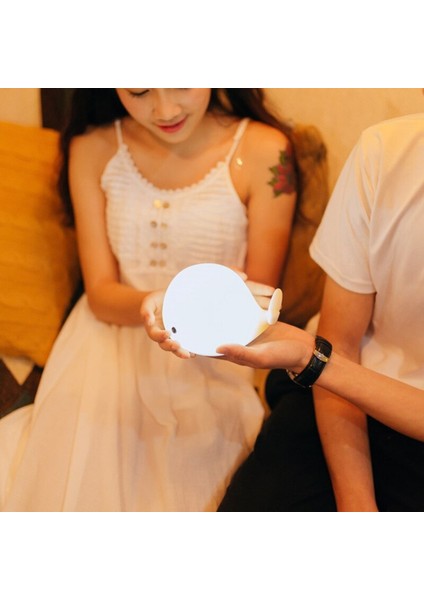 Led Sevimli Balina Gece Işık 7 Renkler Pil Silikon Yumuşak Başucu Dekoratif Işık Bebek Kreş Karikatür Lambası Çocuk Hediye | Led Gece Işıkları (Yurt Dışından) fırsatları