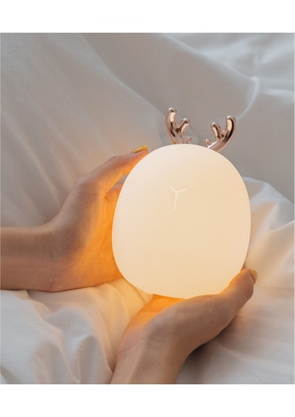 Geyik Tavşan Led Gece Işık Silikon Hayvan Karikatür Kısılabilir Lamba Usb Şarj Edilebilir Çocuklar Çocuklar Için Bebek Hediye Başucu Yatak Odası | Led Gece Işıkları (Geyik) (Yurt Dışından) modelleri