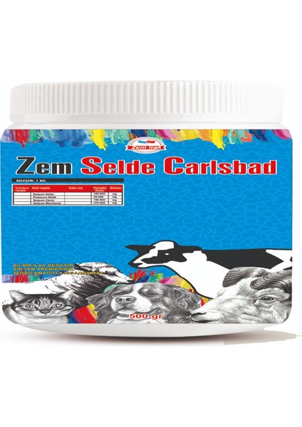 Zem Sel De Carlsbad Evcil ve Çiftlik Hayvanları Tamamlayıcı Mineral Yem 500 gr Kutu