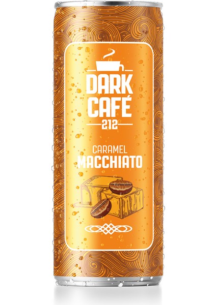 Dark Café 212, Soğuk Kahve, Caramel Macchiato, 250 ml (12'li Paket, 12 adet x 250 ml)