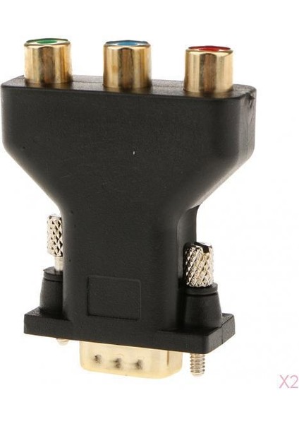 2 Adet 3-Rca Rgb Video Kadın HD15-PIN VGA Bileşen Video Jack Adaptörü