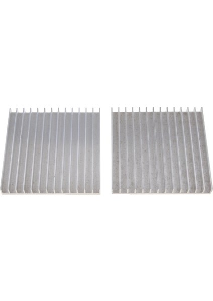 2 Paket Alüminyum Isı Lavabo Soğutma Fin Cpu LED Işık Için (100 * 101 * 12MM)