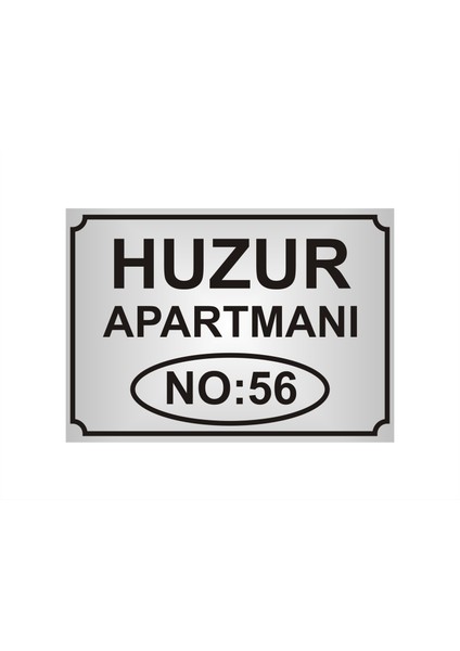 Apartman Isim Tabelası ,apartman Tabelası Apartman Girişi Isimliği ,(Gümüş Renkli Aliminyum Levha)