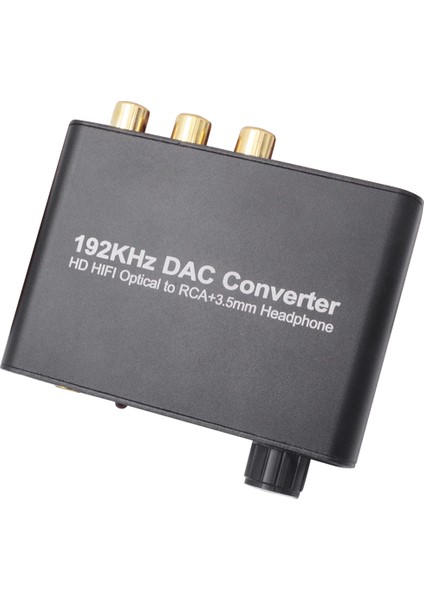 192KHZ Dijital Optik Analog Stereo Dönüştürücü Adaptör Ses Topuzu ile