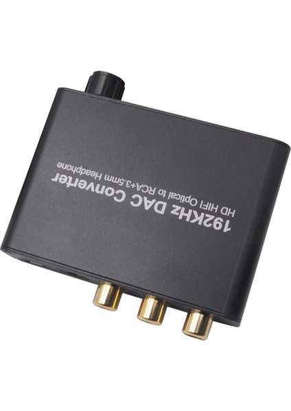 192KHZ Dijital Optik Analog Stereo Dönüştürücü Adaptör Ses Topuzu ile