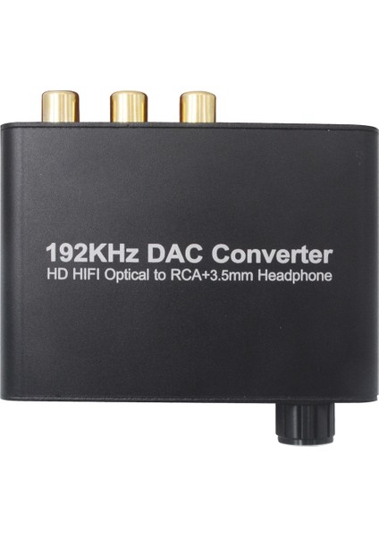 192KHZ Dijital Optik Analog Stereo Dönüştürücü Adaptör Ses Topuzu ile