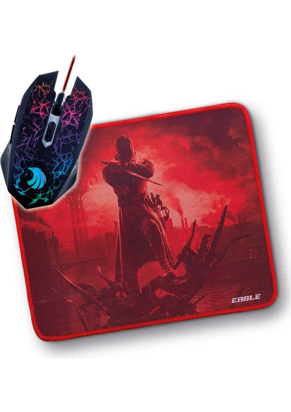 PGM02 Mouse + Mouse Pad Kırmızı