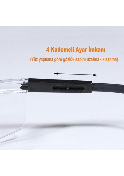 Baymax Iş Güvenlik Gözlüğü Kulak Ayarlı Koruyucu Çapak Gözlük Şeffaf (12 Adet) modelleri