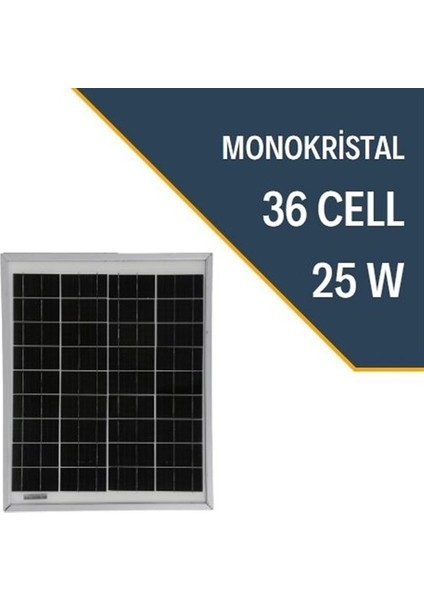 N&D Lighting Lexron 25Watt Monokristal Solar Güneş Enerji Paneli