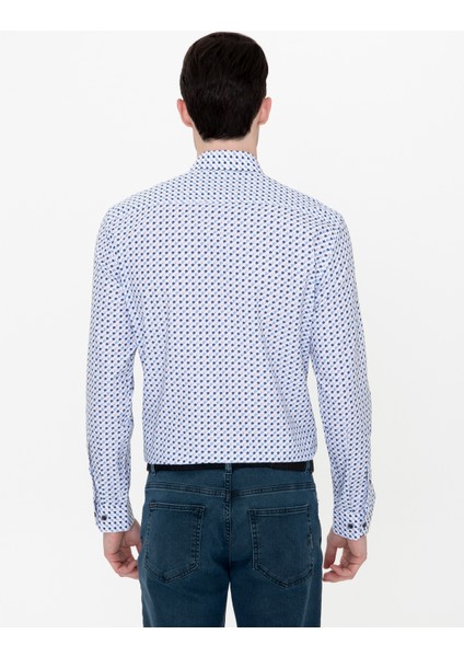 Erkek Mavi Slim Fit Uzun Kollu Gömlek 50249768-VR036 indirimleri