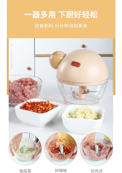 500ml Yuvarlak Burun Manuel Doğrayıcı Rondo - Pembe(Yurt Dışından) modelleri