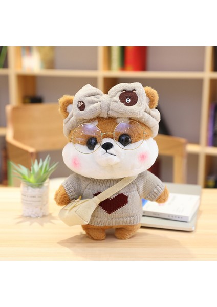 30 Cm Karikatür Sevimli Shiba Inu Peluş Oyuncak - Kahverengi (Yurt Dışından)