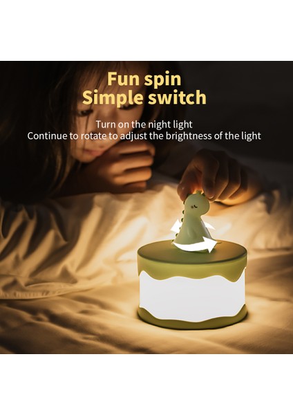 Sevimli Kek Led Gece Işık Gece Lambası Hediye Oyuncak Çocuk Için / Bebek / Çocuk Yatak Odası Başucu Dokunmatik Sensör Silikon Sıcak Beyaz Zaman Anahtarı | Led Gece Işıkları (Yurt Dışından) fiyatları