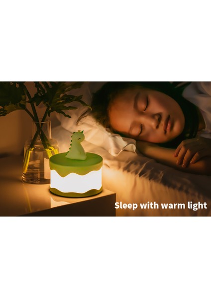 Sevimli Kek Led Gece Işık Gece Lambası Hediye Oyuncak Çocuk Için / Bebek / Çocuk Yatak Odası Başucu Dokunmatik Sensör Silikon Sıcak Beyaz Zaman Anahtarı | Led Gece Işıkları (Yurt Dışından) modelleri