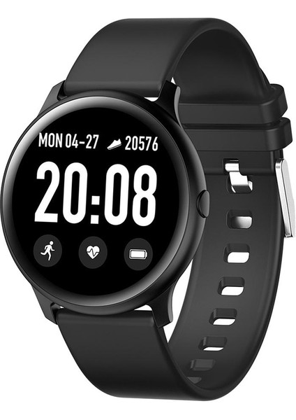 Bluetooth 4.0 Akıllı Izle 1.3 Inç Bilezik Kan Spor Silikon Bileklik Siyah