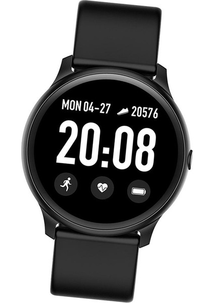 Bluetooth 4.0 Akıllı Izle 1.3 Inç Bilezik Kan Spor Silikon Bileklik Siyah