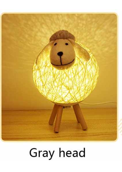 Sevimli Kuzu Lambası Usb Led Gece Işıkları Küçük Koyun Masa Dekoru Çocuk Yatak Odası Masası Işık Için Işık Projektör Armatürleri Bebek Çocuk Hediyeler | Led Gece Işıkları (Düğme Anahtarı)