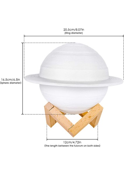 15 Cm 3D Ay Lambası 16 Renkler Led Saturn Gece Lambası Uzaktan Bebek Başucu Lambası Standı Çocuklar Noel Hediyesi İle | Led Gece Işıkları (Yurt Dışından) fırsatları