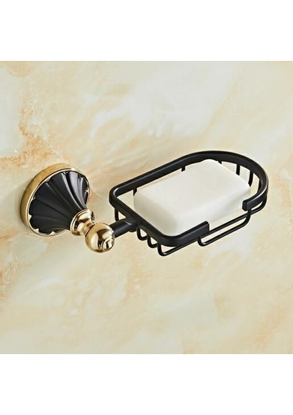 Siyah Altın Banyo Rafları Banyo Havlusu Tuvalet Kağıdı Tutucu Sabunluk Banyo Donanım Robe Kanca Havlu Raf Elg84100 | Banyo Donanım Setleri (Yurt Dışından)