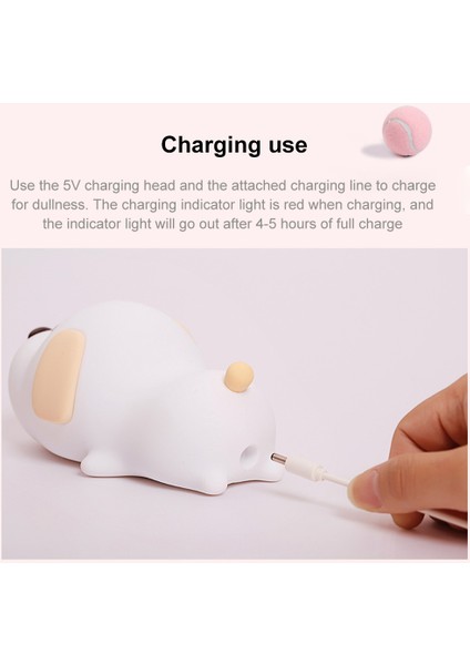 Karikatür Led Gece Işık Silikon Dokunmatik Dim Köpek Yavru Lambası Usb Şarj Edilebilir Bebek Uyku Lambası Zamanlayıcı İle Çocuk Hediye | Led Gece Işıkları (Yurt Dışından) fırsatları