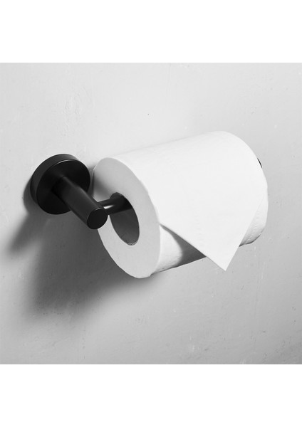 Modern Banyo Siyah Donanım Seti 304 Paslanmaz Çelik Havlu Askesi Kağıt Havlu Tutucu Havlu Bar Kanca Banyo Aksesuarları | Banyo Donanım Setleri (Yurt Dışından)