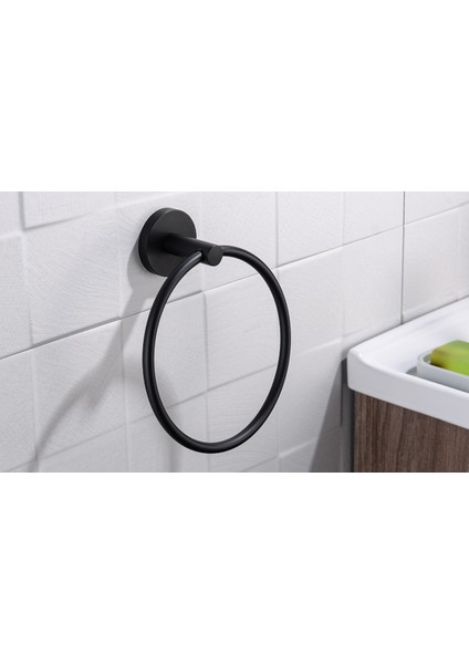 Mat Siyah Havlu Askısı Banyo Kanca Donanım Set Havlu Bar Sabunluk Havlu Yüzük Tuvalet Fırçası Kağıt Tutucu Banyo Aksesuarları | Banyo Donanım Setleri (Yurt Dışından) modelleri