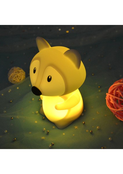 Tilki Lambası Usb Karikatür Silikon Rgb Çocuklar Çocuklar Için Led Gece Işık Bebek Hediye | Led Gece Işıkları (Yurt Dışından) modelleri