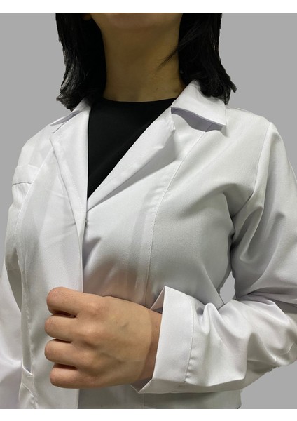 Beyaz Önlük Kısa - Doktor Önlüğü - Labaratuvar Önlüğü - Öğretmen Önlüğü