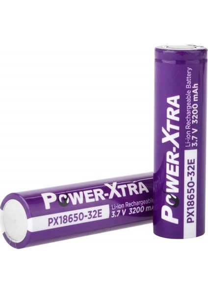 PX18650-32E - 3.7V 3200 Mah Li-Ion Şarjlı Pil - 3c