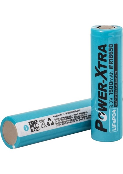 IFR18650 - 3.2V 1500 Mah Lifepo4 Şarjlı Pil