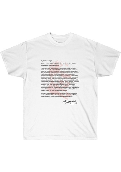 Atatürk Tshirt Gençliğe Hitabe Baskılı